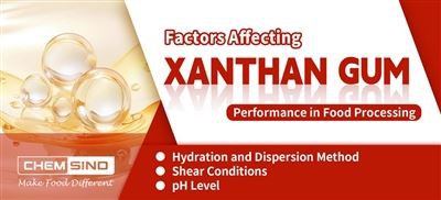 Faktori, kas ietekmē ksantāna sveķu darbību pārtikas pārstrādē