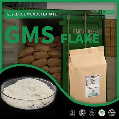 Emulsifier Glycerol Monostearate E471 in Food Flake Form