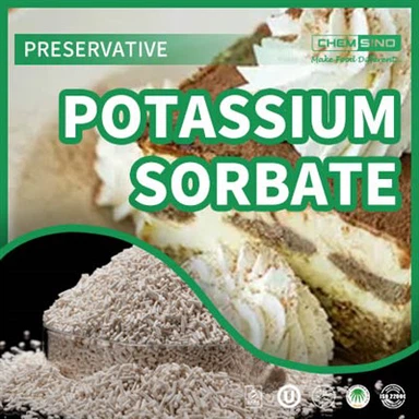 Lielapjoma kālija sorbāts E202 CAS 24634-61-5 ilgstošai glabāšanas laikam